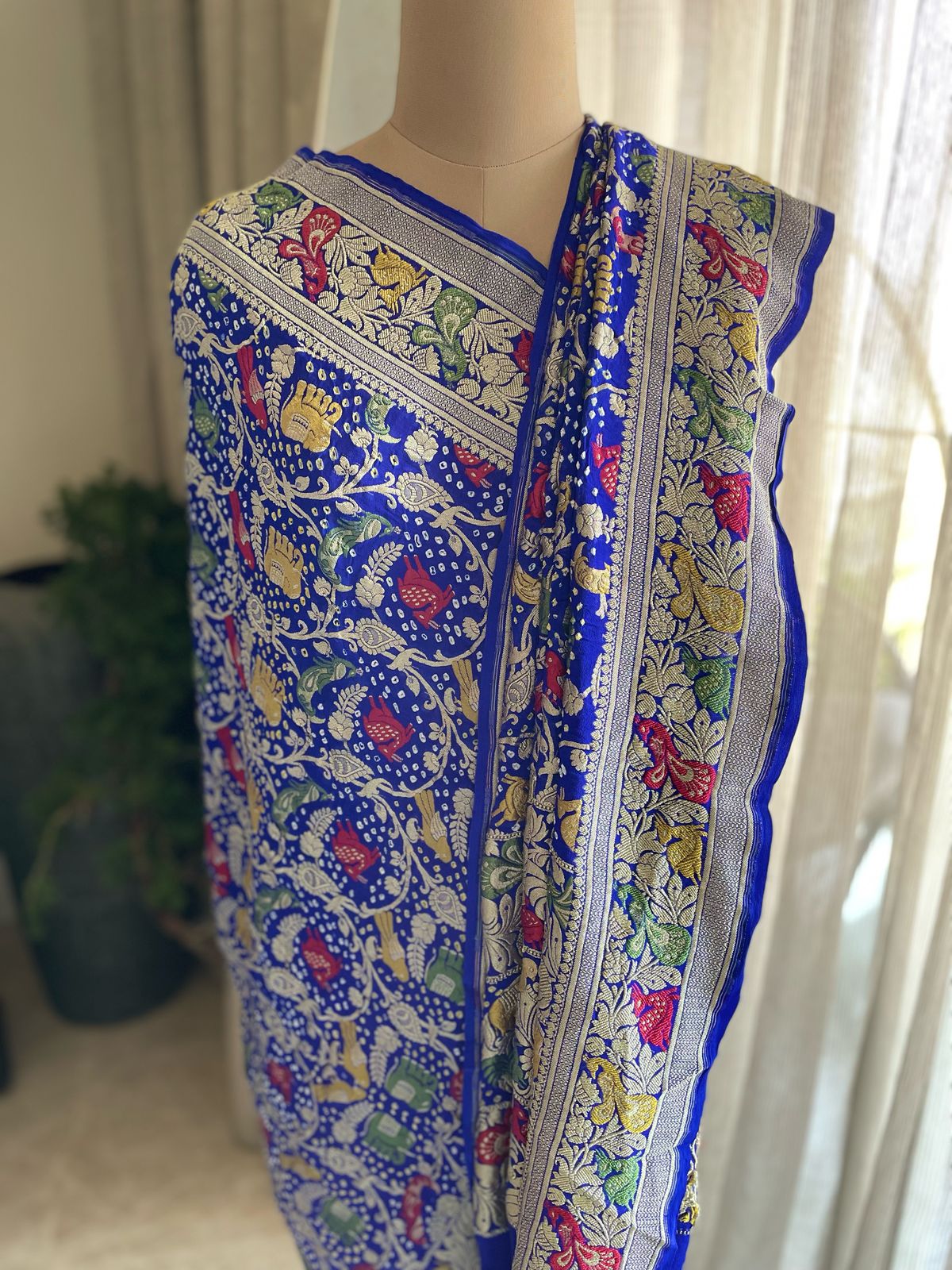 Nishka - The Golden Light Meenakari Motif Dupatta
