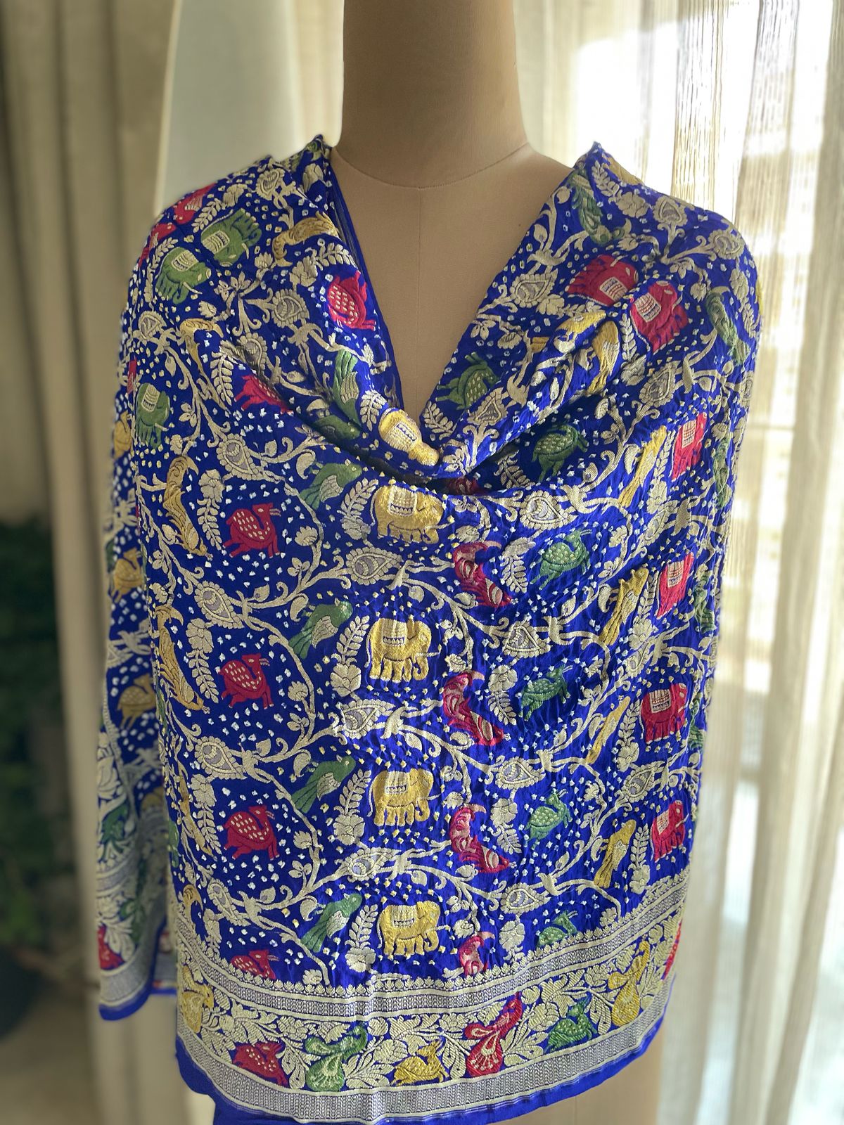 Nishka - The Golden Light Meenakari Motif Dupatta