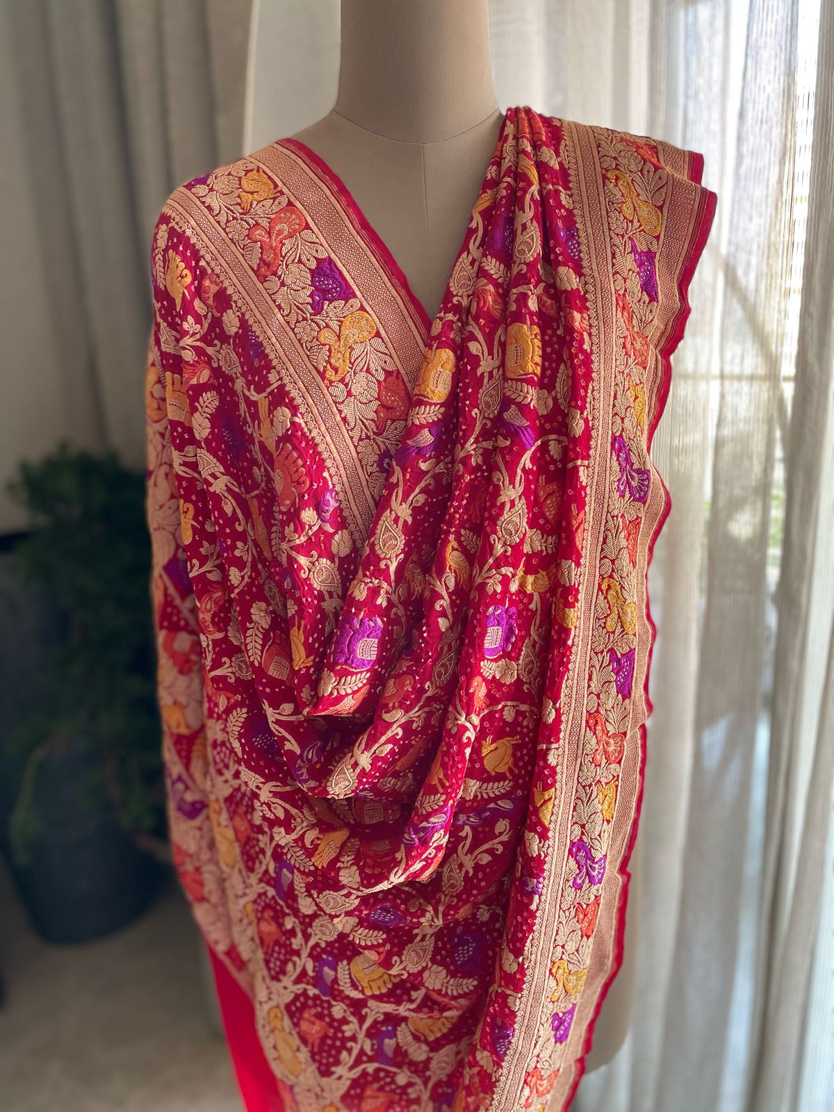 Amita - Unmeasurable Meenakari Motif Dupatta