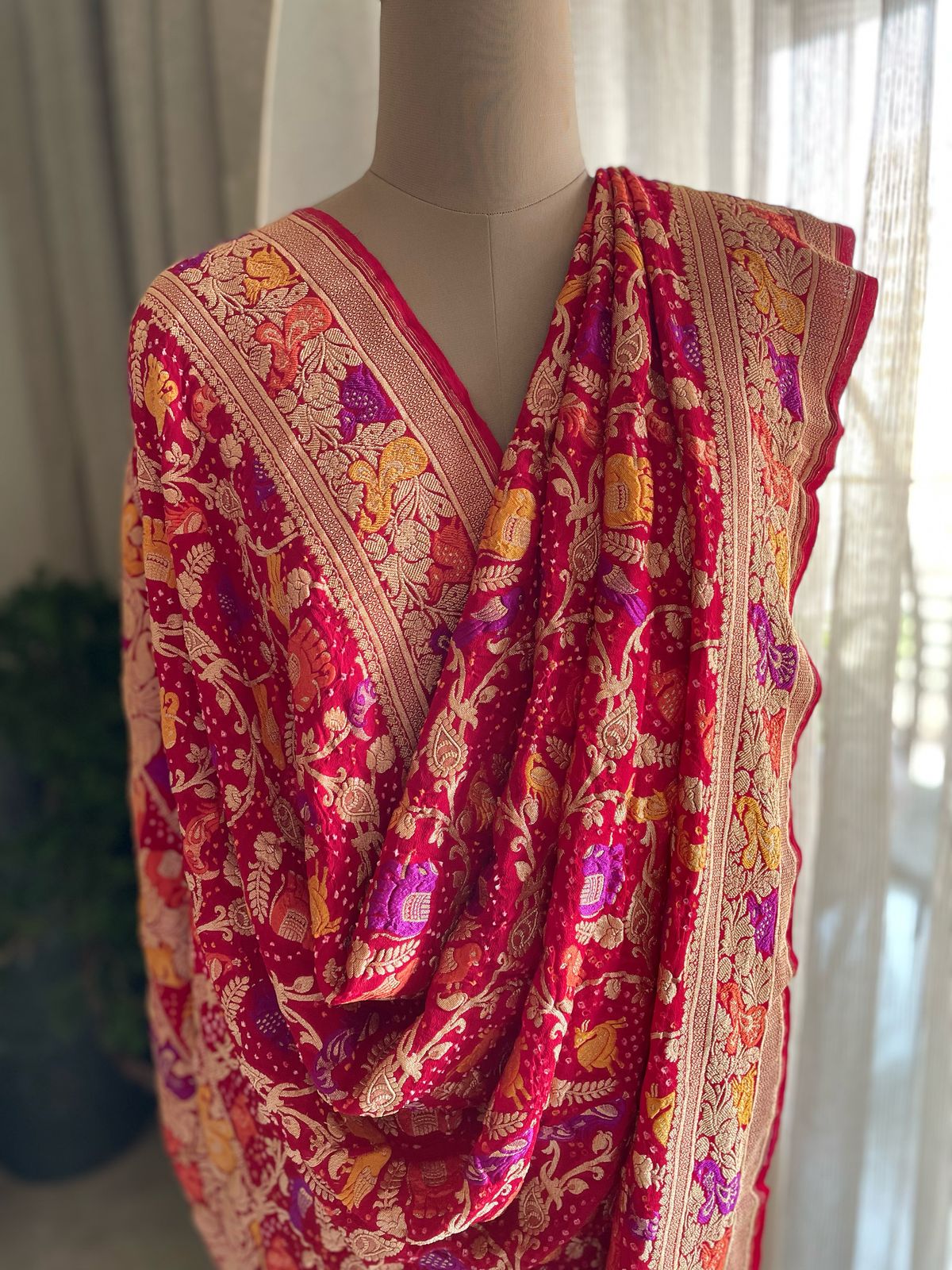 Amita - Unmeasurable Meenakari Motif Dupatta
