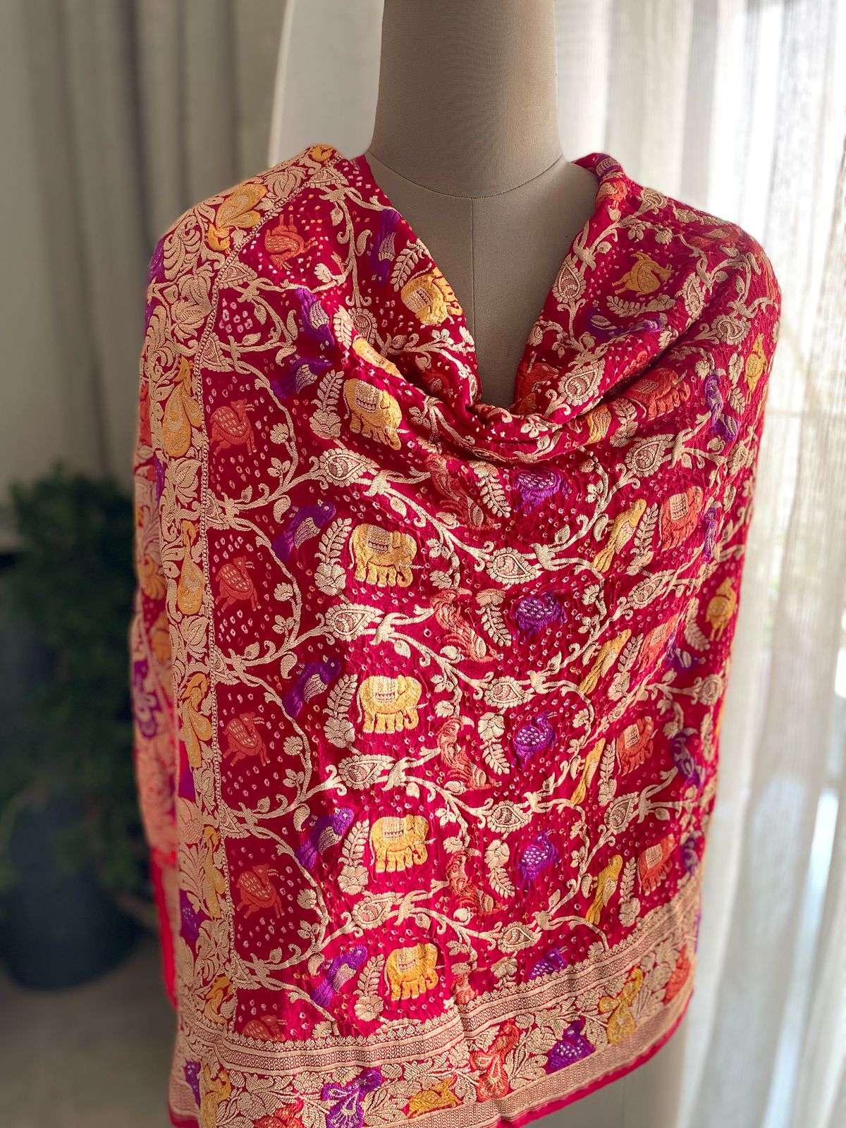 Amita - Unmeasurable Meenakari Motif Dupatta