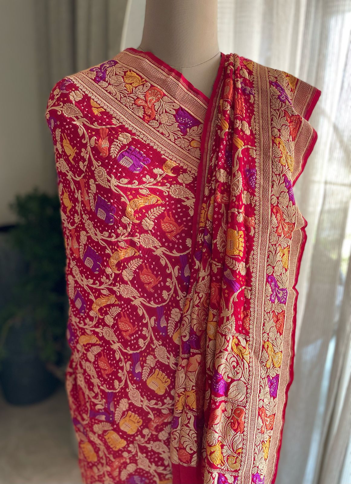 Amita - Unmeasurable Meenakari Motif Dupatta