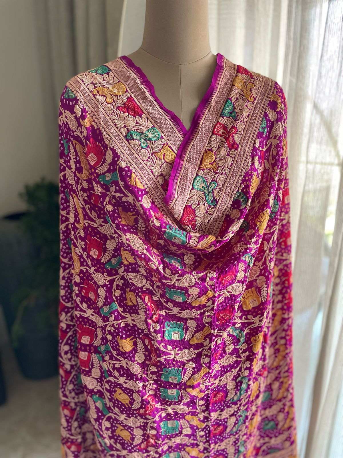 Aasha - Ray of Hope Meenakari Motif Dupatta