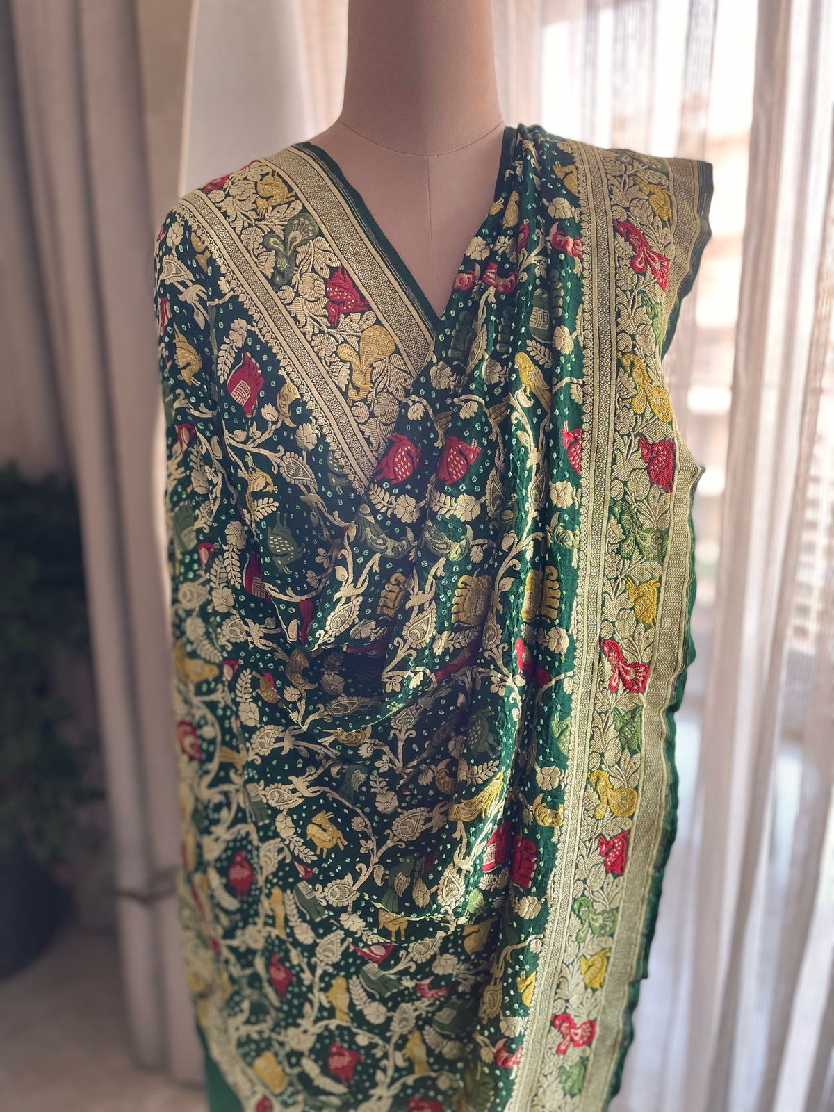 Vaidehi - Goddess Sita Meenakari Motif Dupatta