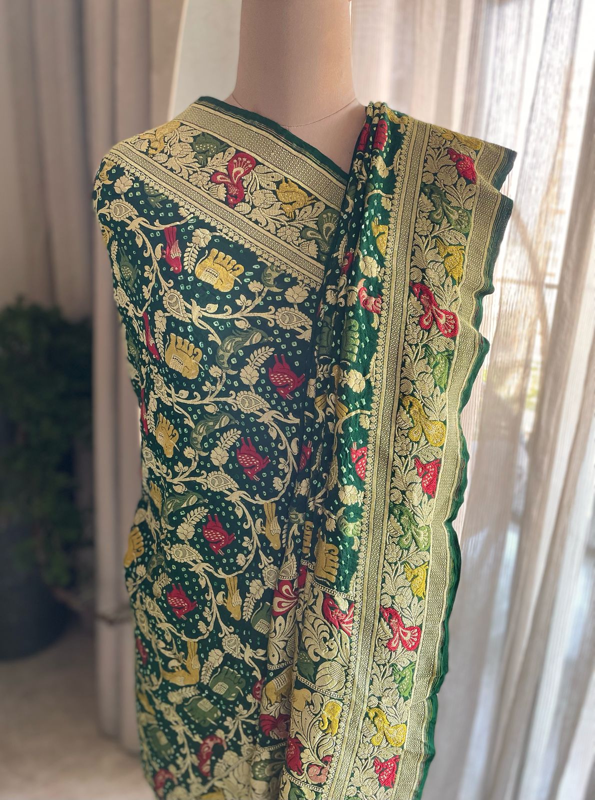 Vaidehi - Goddess Sita Meenakari Motif Dupatta