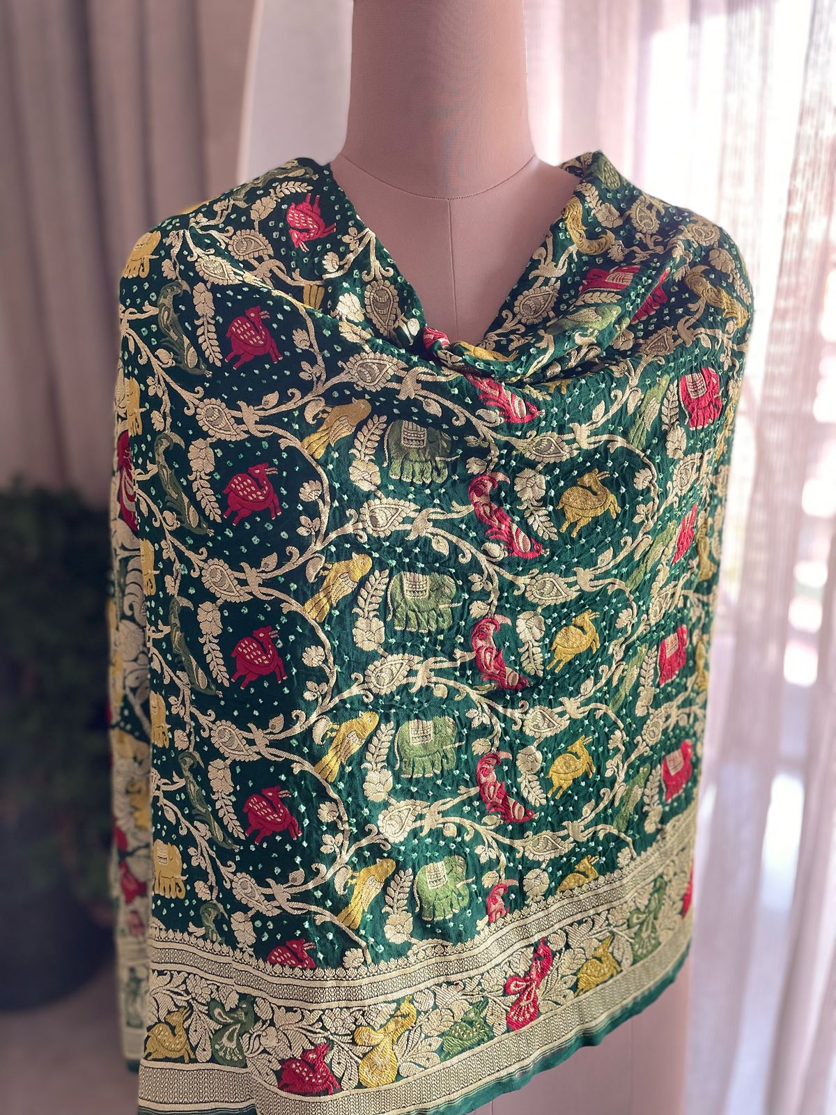 Vaidehi - Goddess Sita Meenakari Motif Dupatta