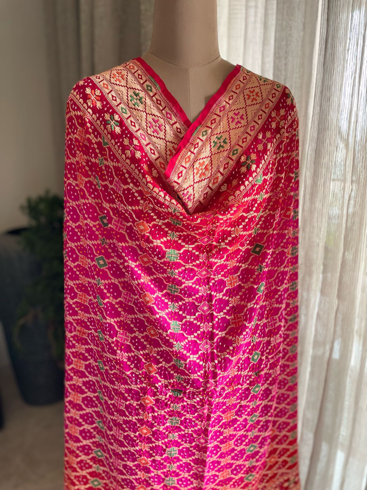 Padmini - Lotus Plant Meenakari Dupatta