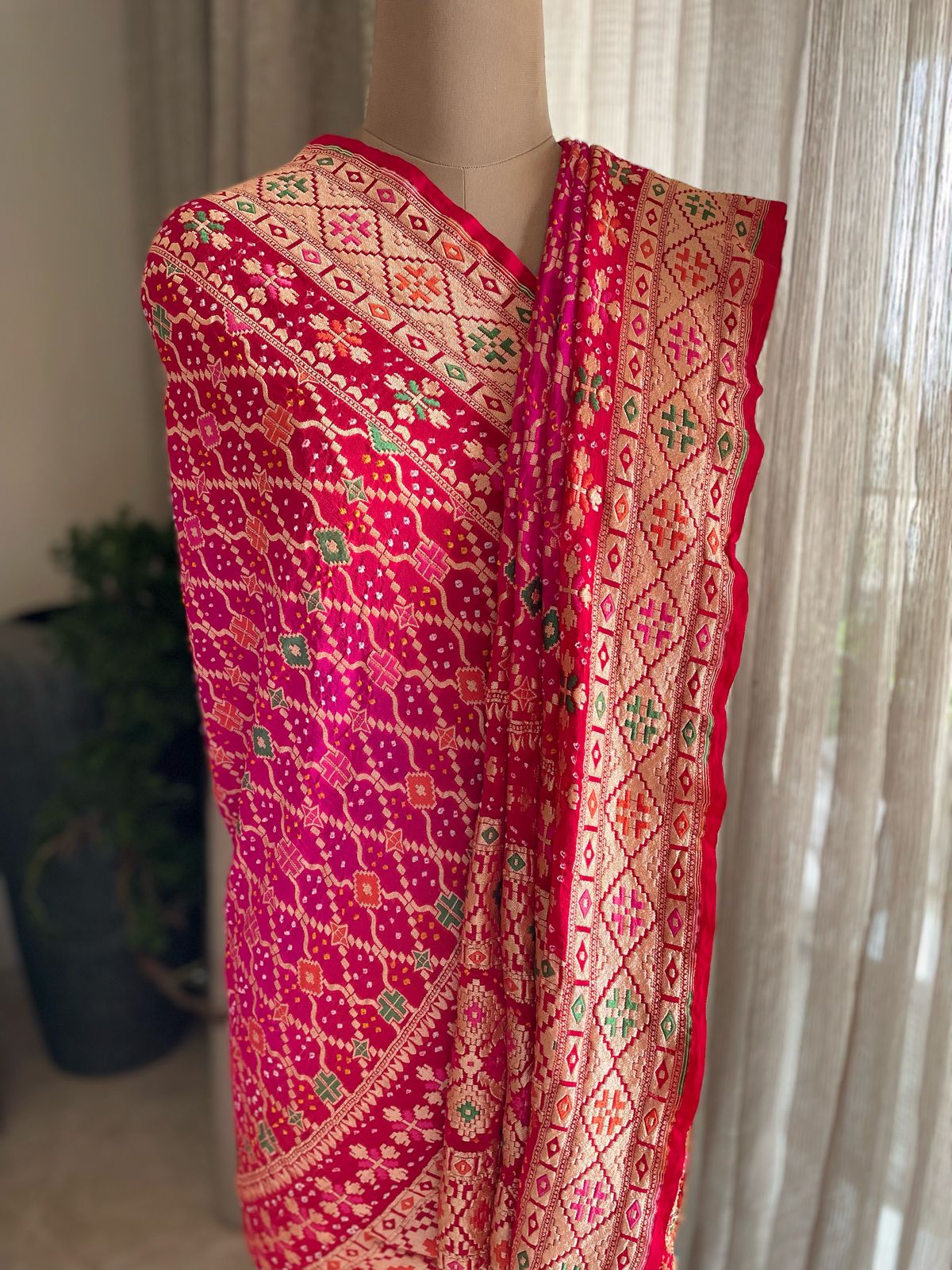Padmini - Lotus Plant Meenakari Dupatta