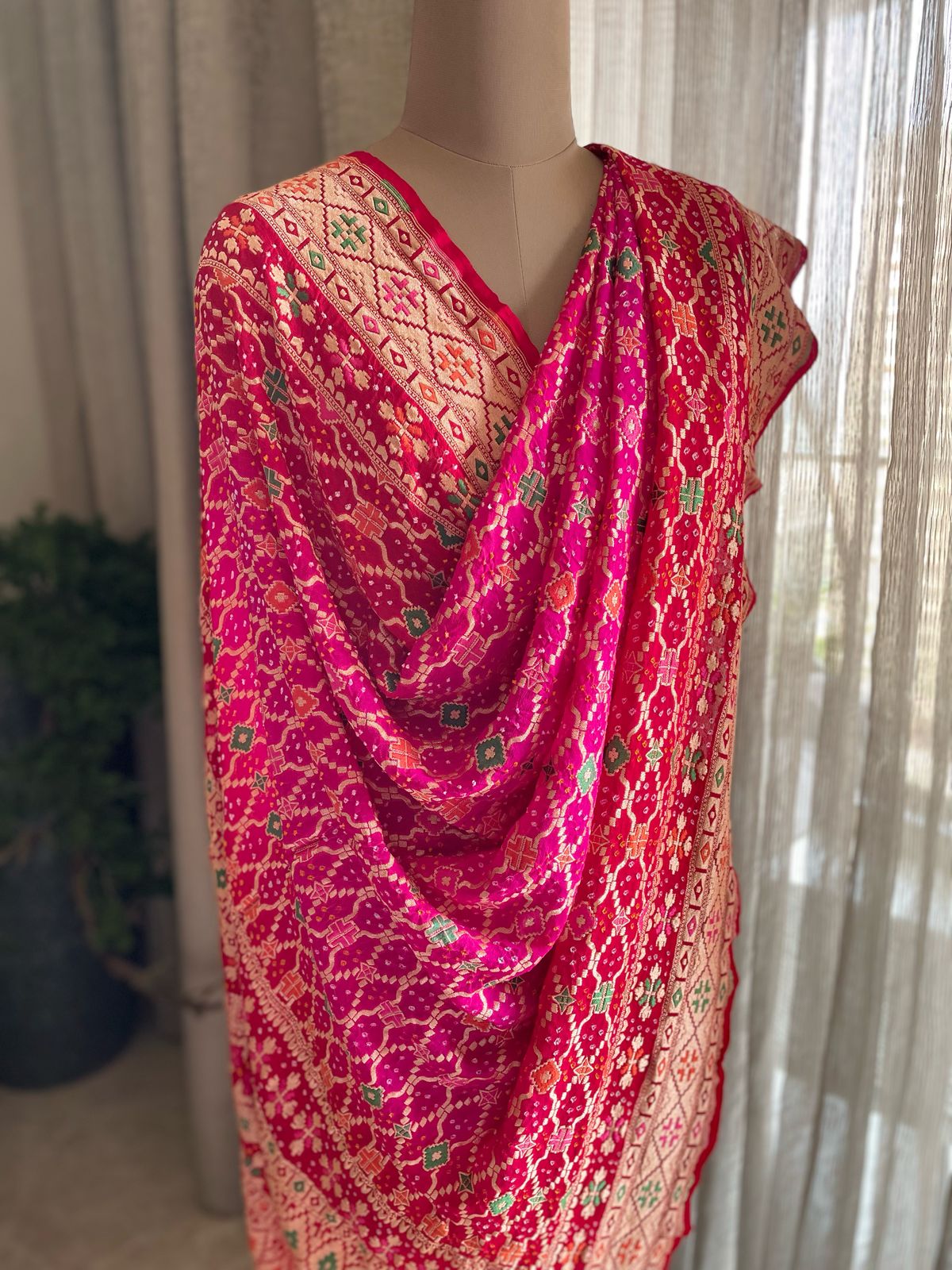 Padmini - Lotus Plant Meenakari Dupatta