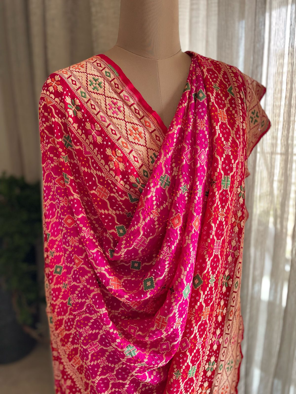 Padmini - Lotus Plant Meenakari Dupatta