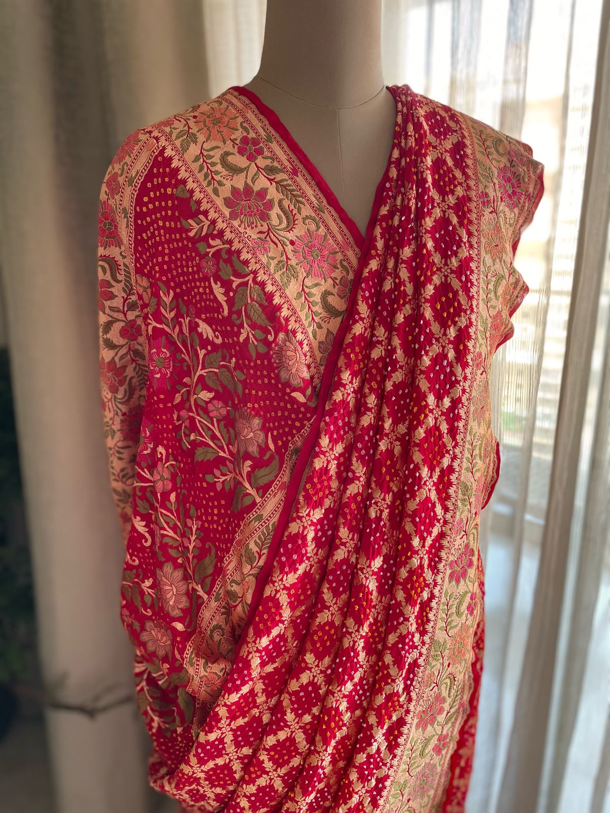 Anisha - One who is Supreme Meenakari Motif Saree