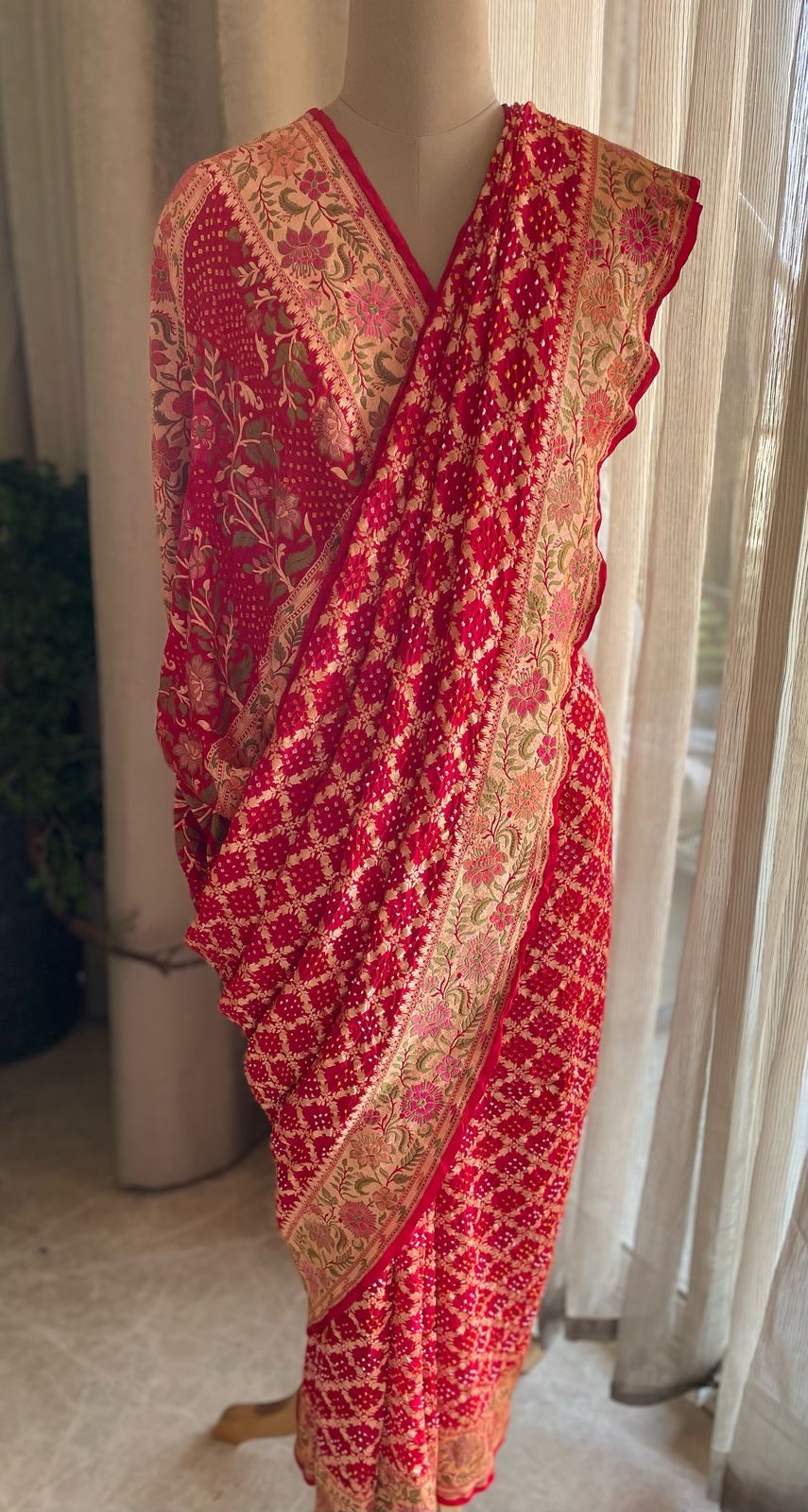 Anisha - One who is Supreme Meenakari Motif Saree