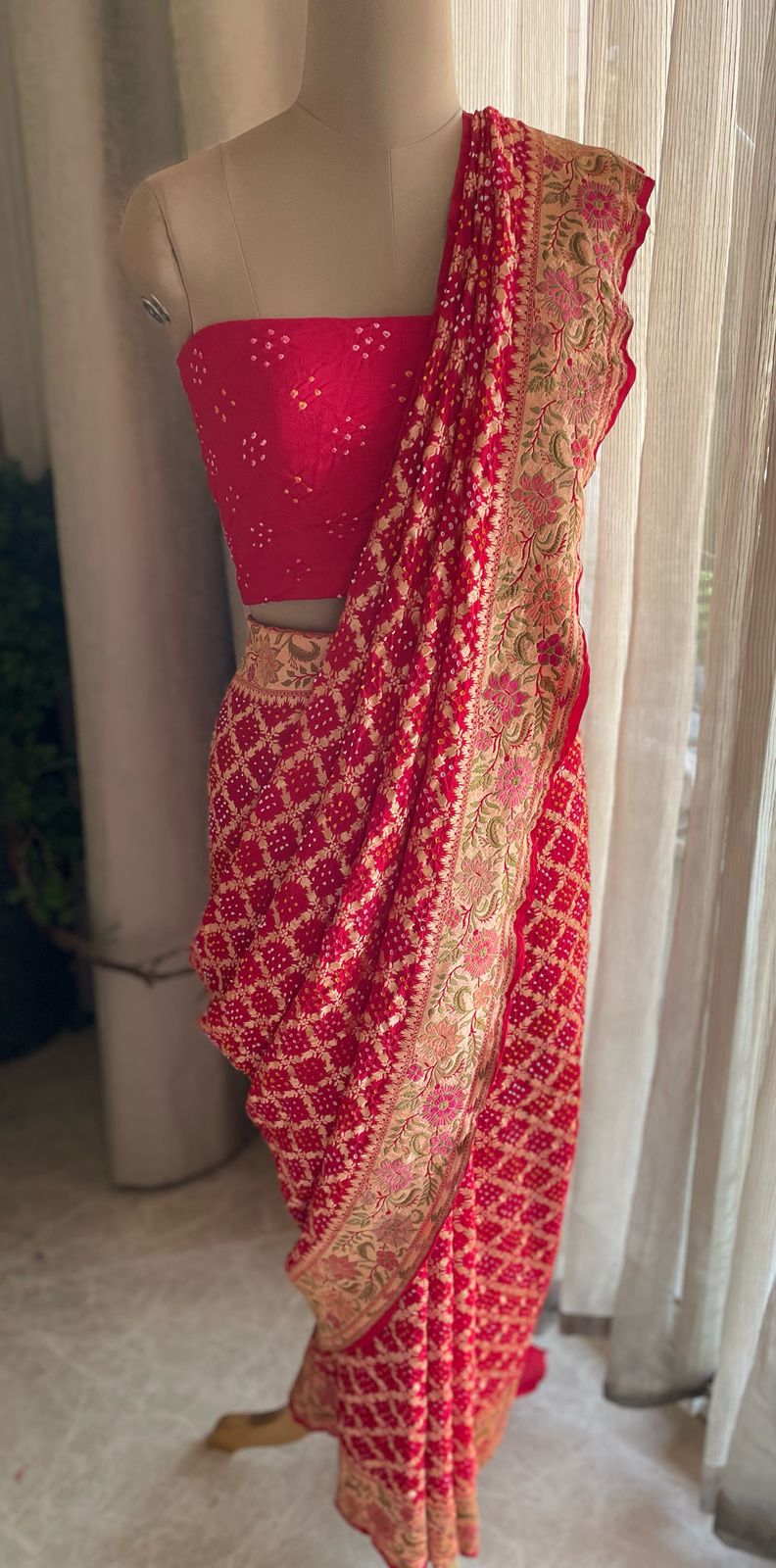 Anisha - One who is Supreme Meenakari Motif Saree