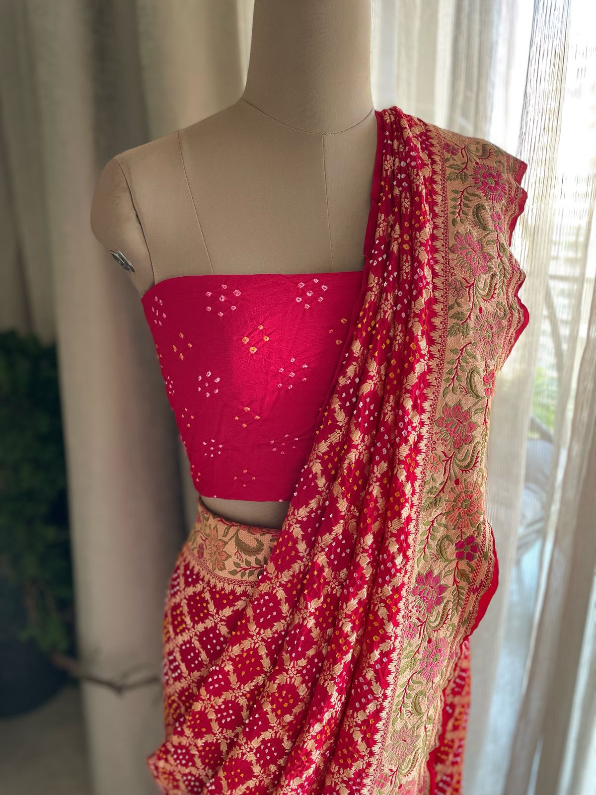 Anisha - One who is Supreme Meenakari Motif Saree