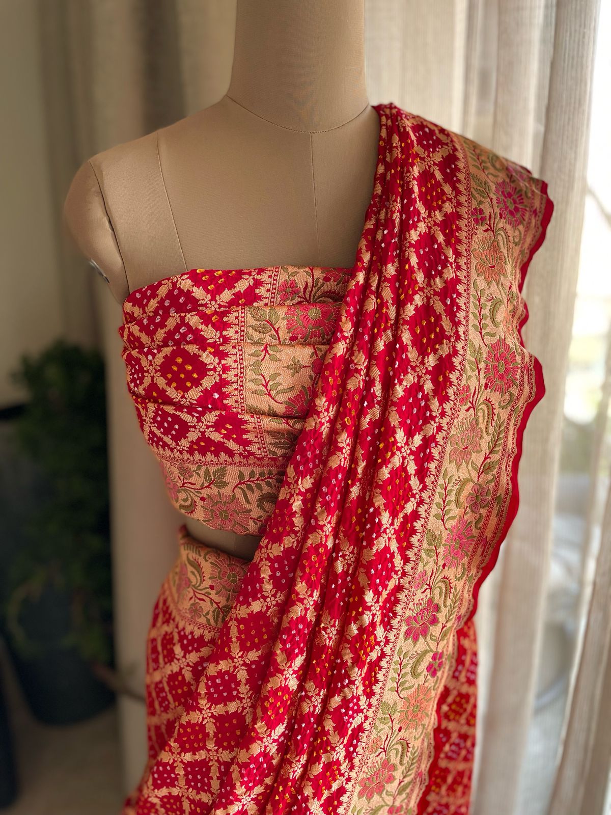 Anisha - One who is Supreme Meenakari Motif Saree