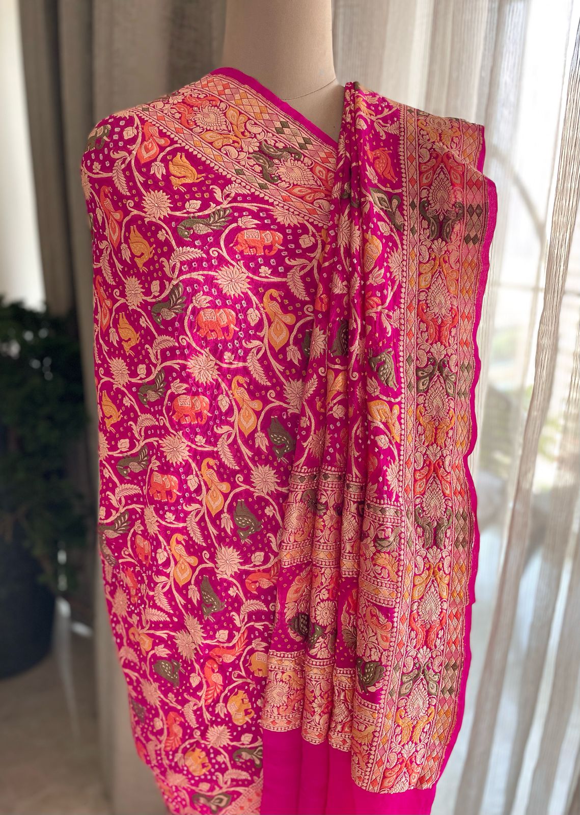 Abha - Luminous beauty Meenakari Motif Dupatta