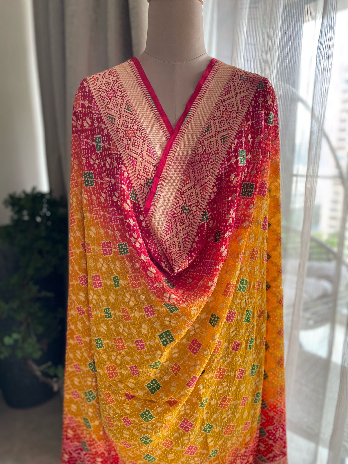 Poorvi - A Classical Melody Meenakari Dupatta
