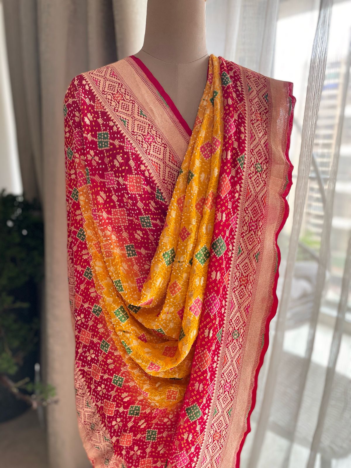 Poorvi - A Classical Melody Meenakari Dupatta