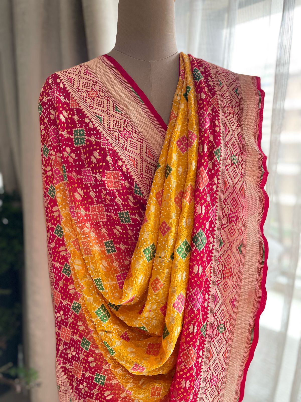 Poorvi - A Classical Melody Meenakari Dupatta