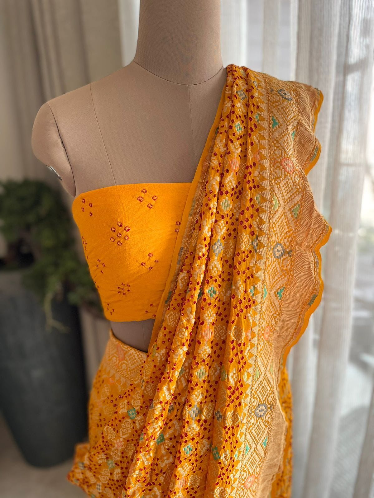 Vaani - Goddess Saraswati Meenakari Saree
