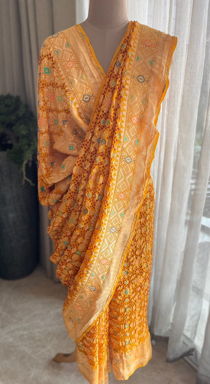 Vaani - Goddess Saraswati Meenakari Saree