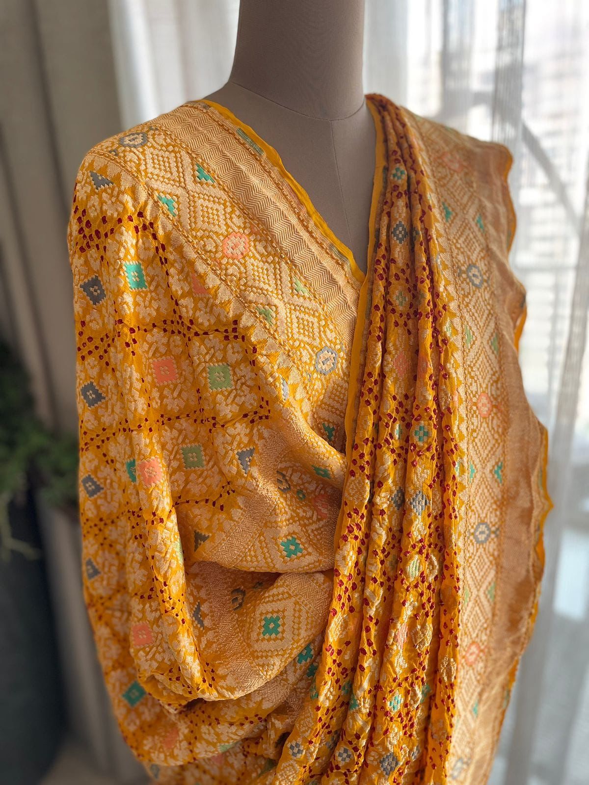 Vaani - Goddess Saraswati Meenakari Saree