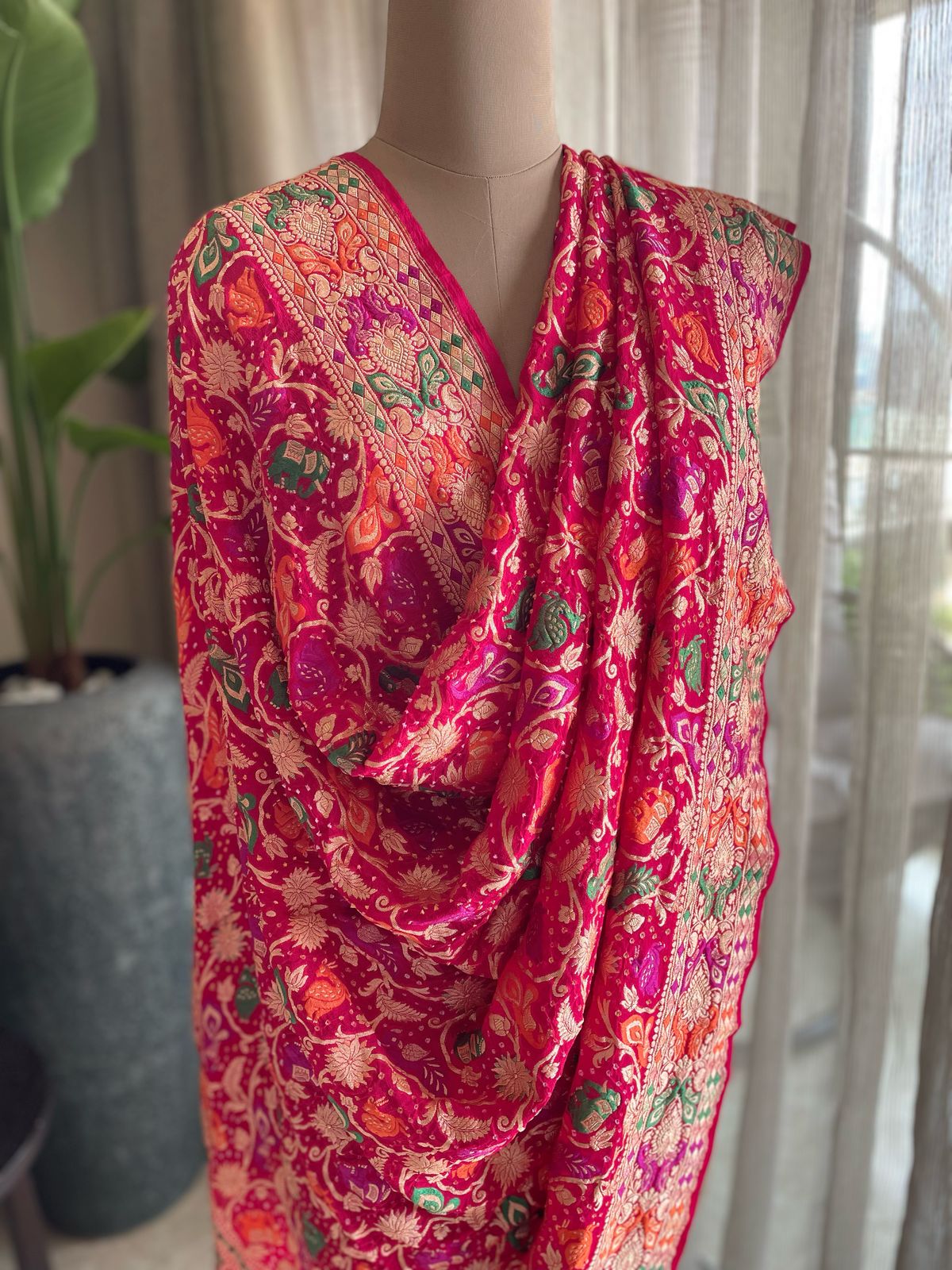 Itisha - Beautiful Meenakari Motif Dupatta