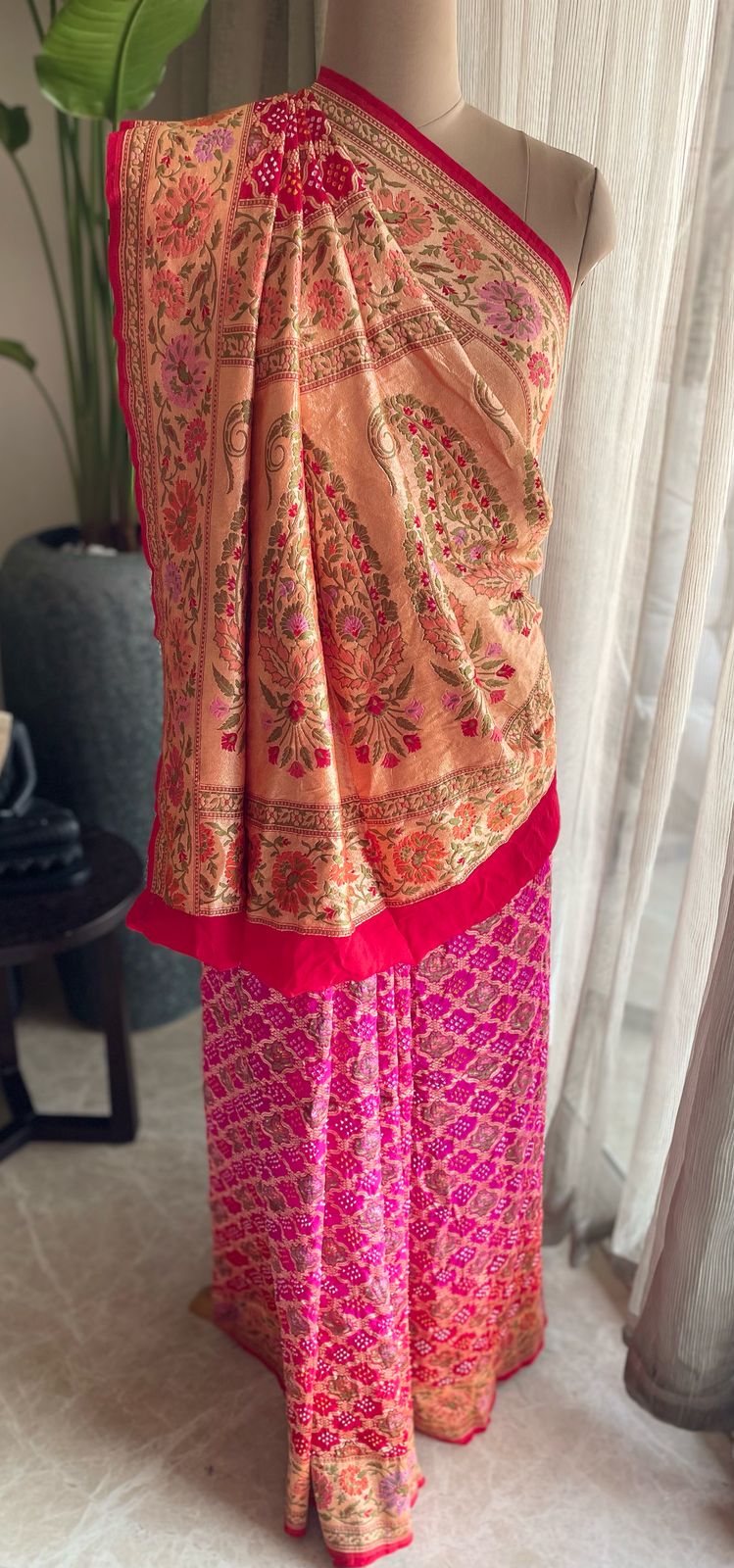 Gargi - An ancient scholar Meenakari Motif Saree