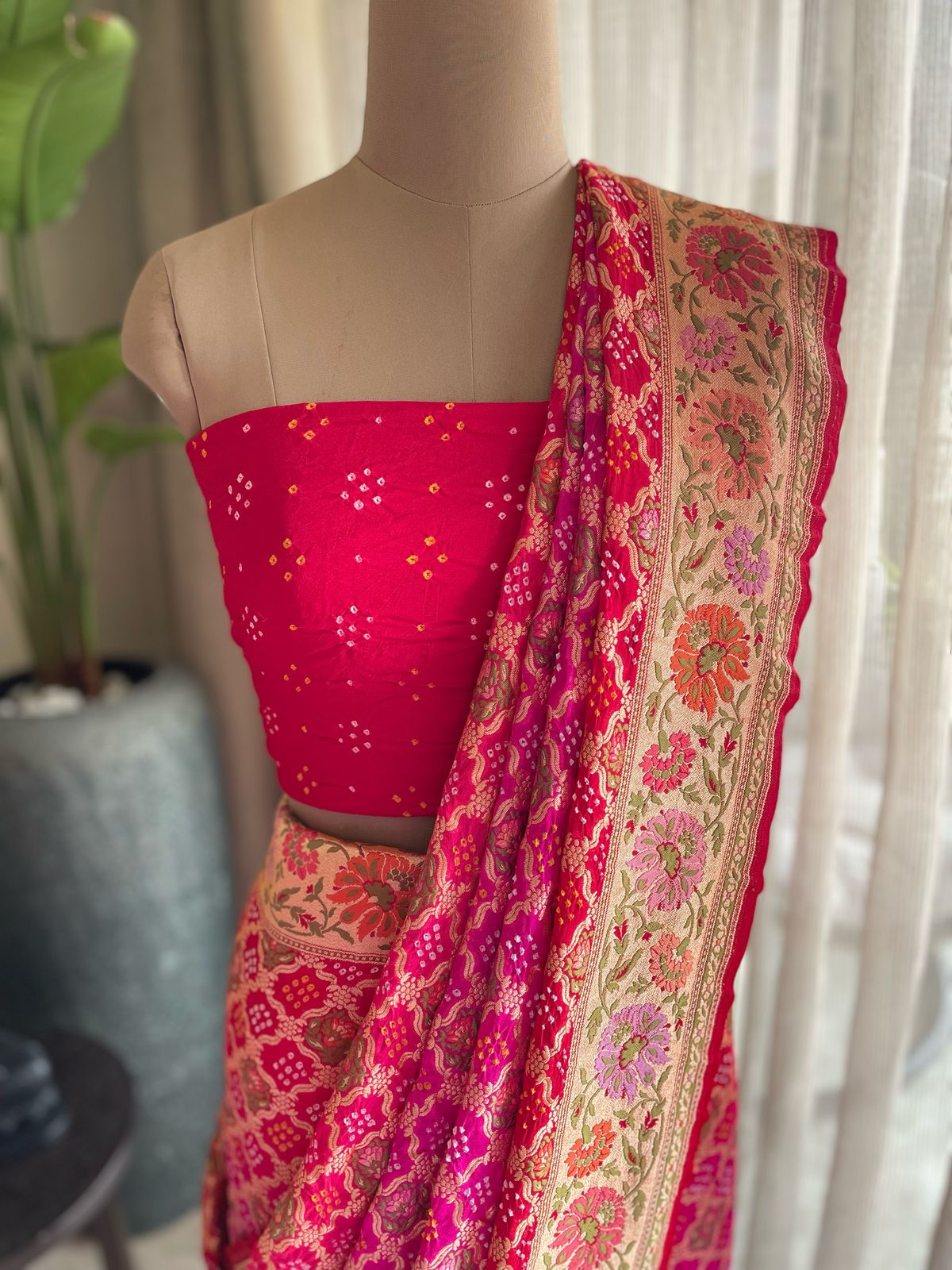 Gargi - An ancient scholar Meenakari Motif Saree