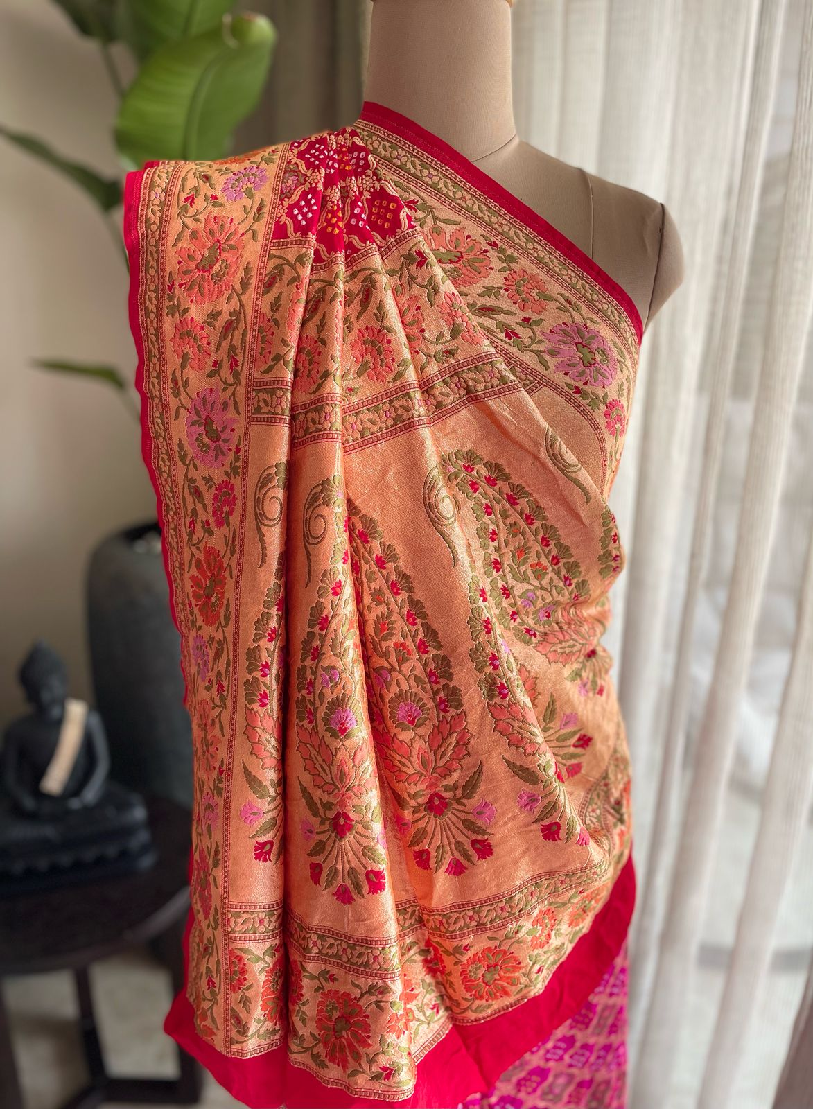 Gargi - An ancient scholar Meenakari Motif Saree