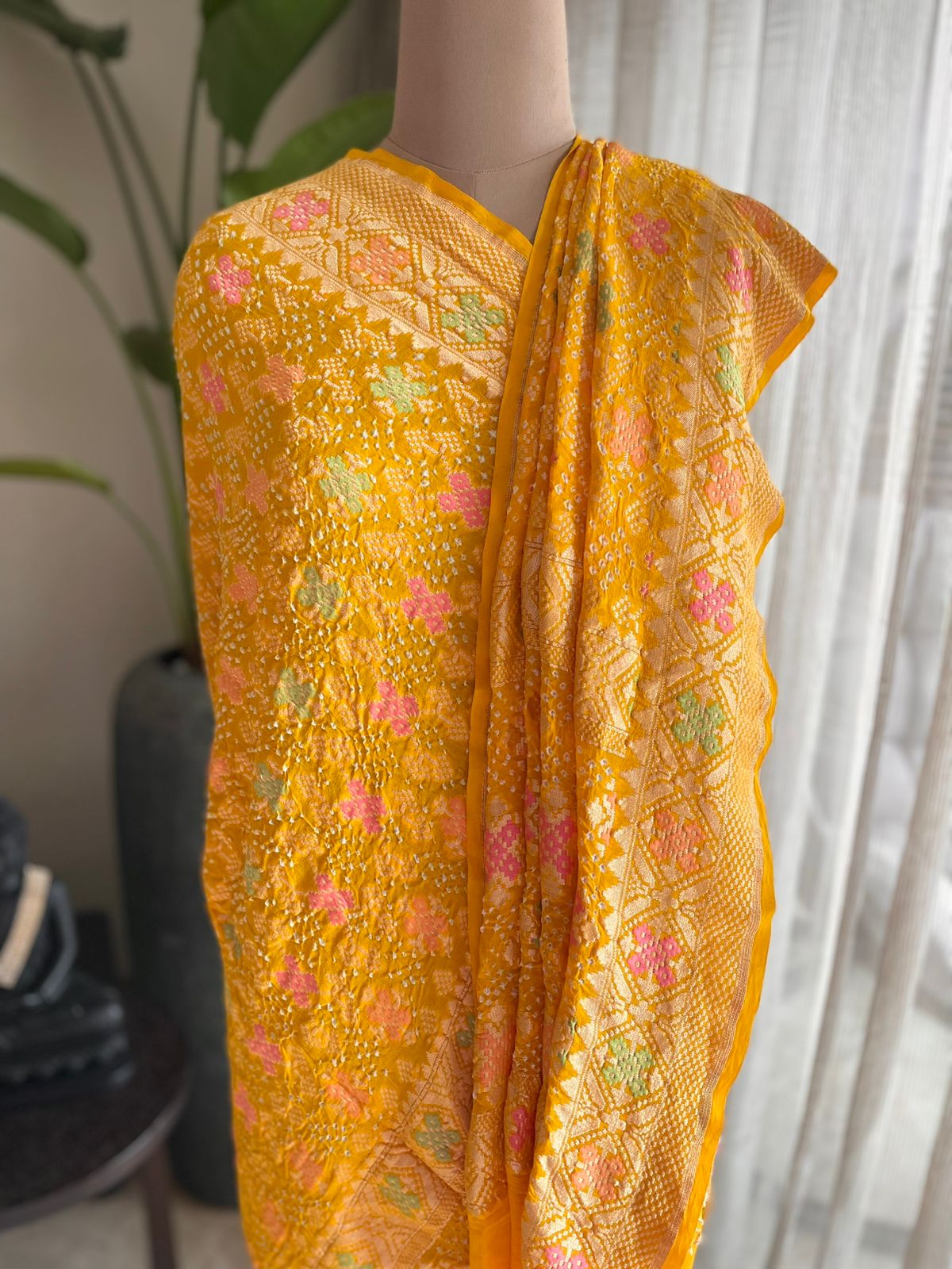 Niharika - Dew drops Meenakari Dupatta