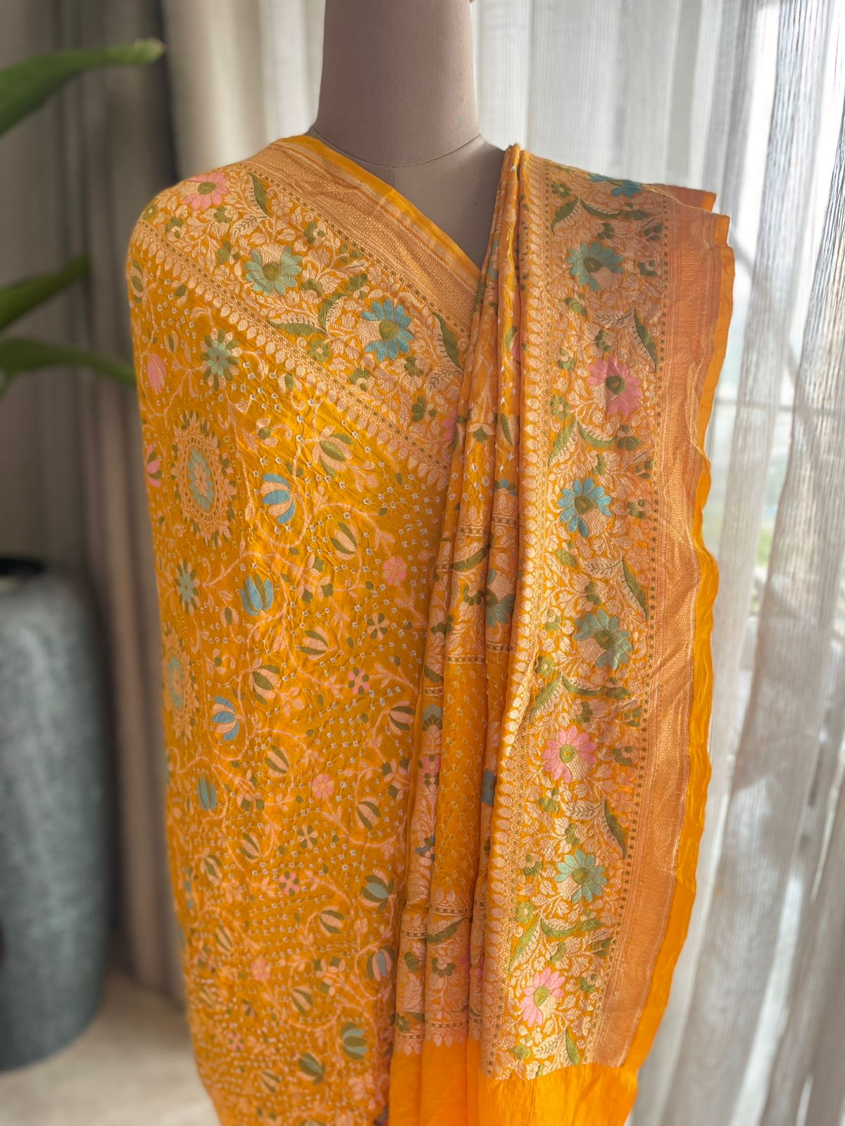 Arunima - Glow of Dawn Meenakari Motif Dupatta