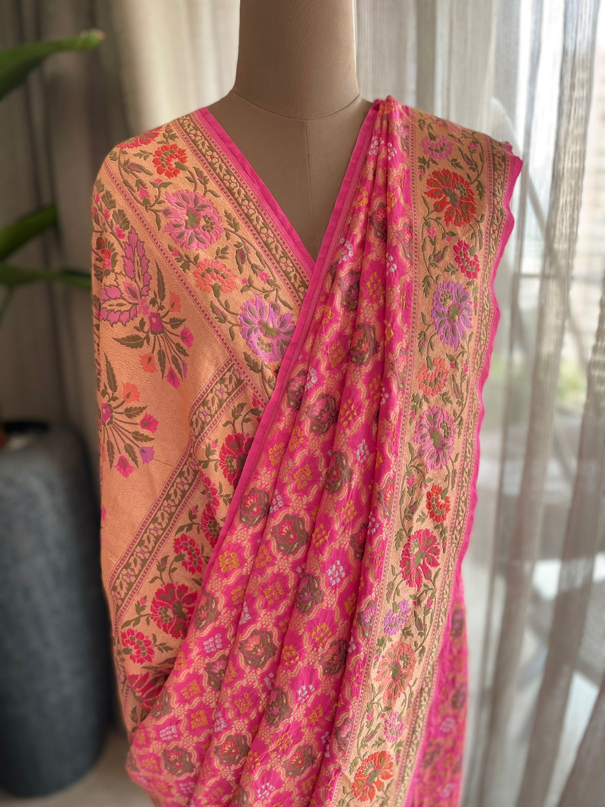 Aarna - A Beautiful Stream Meenakari Motif Saree