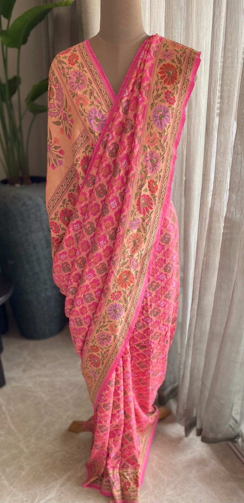 Aarna - A Beautiful Stream Meenakari Motif Saree