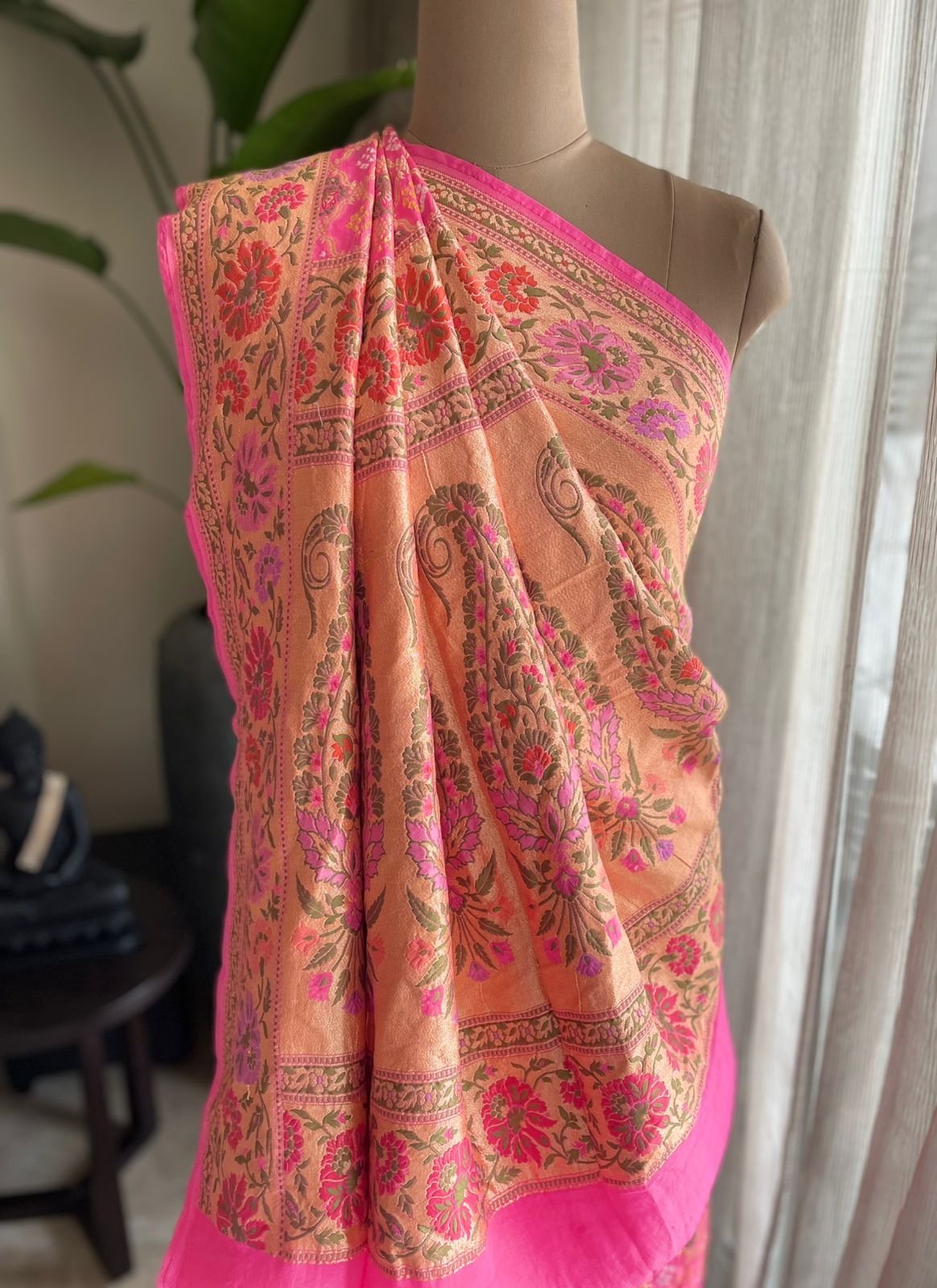 Aarna - A Beautiful Stream Meenakari Motif Saree