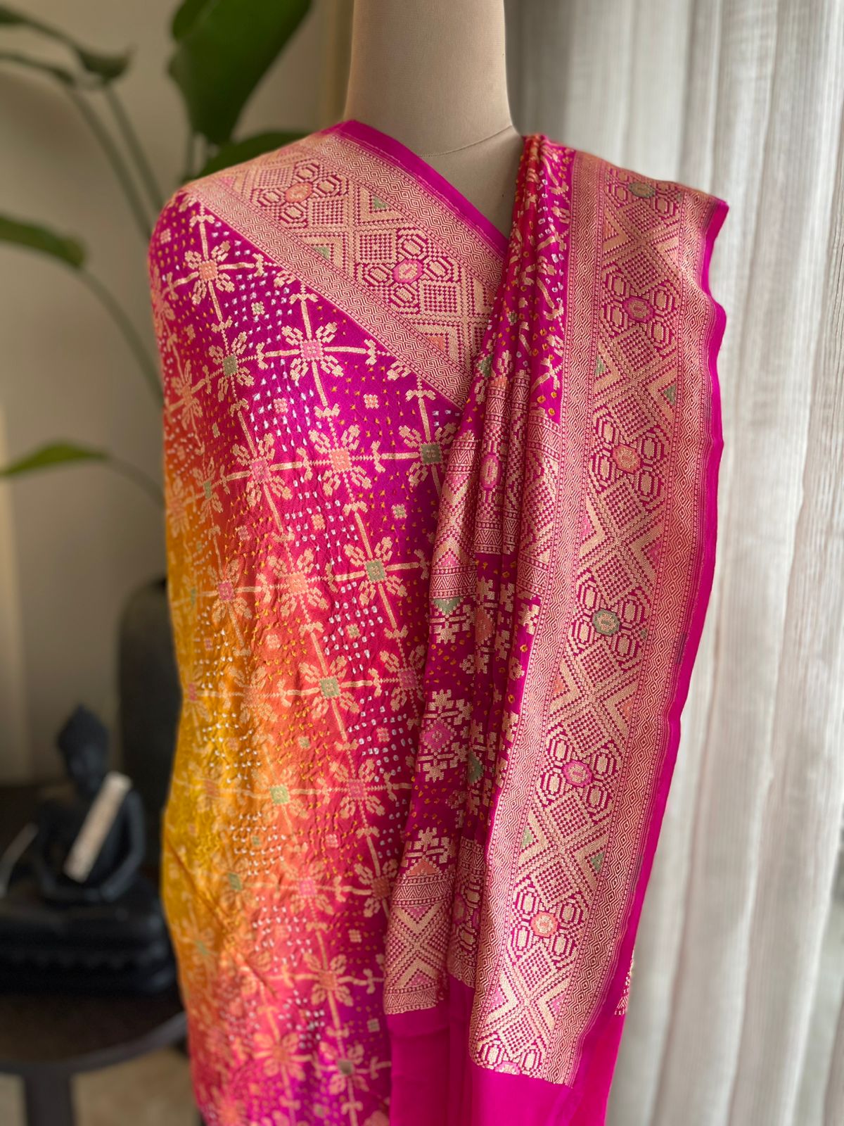 Siya - Hindu Goddess Sita Meenakari Dupatta