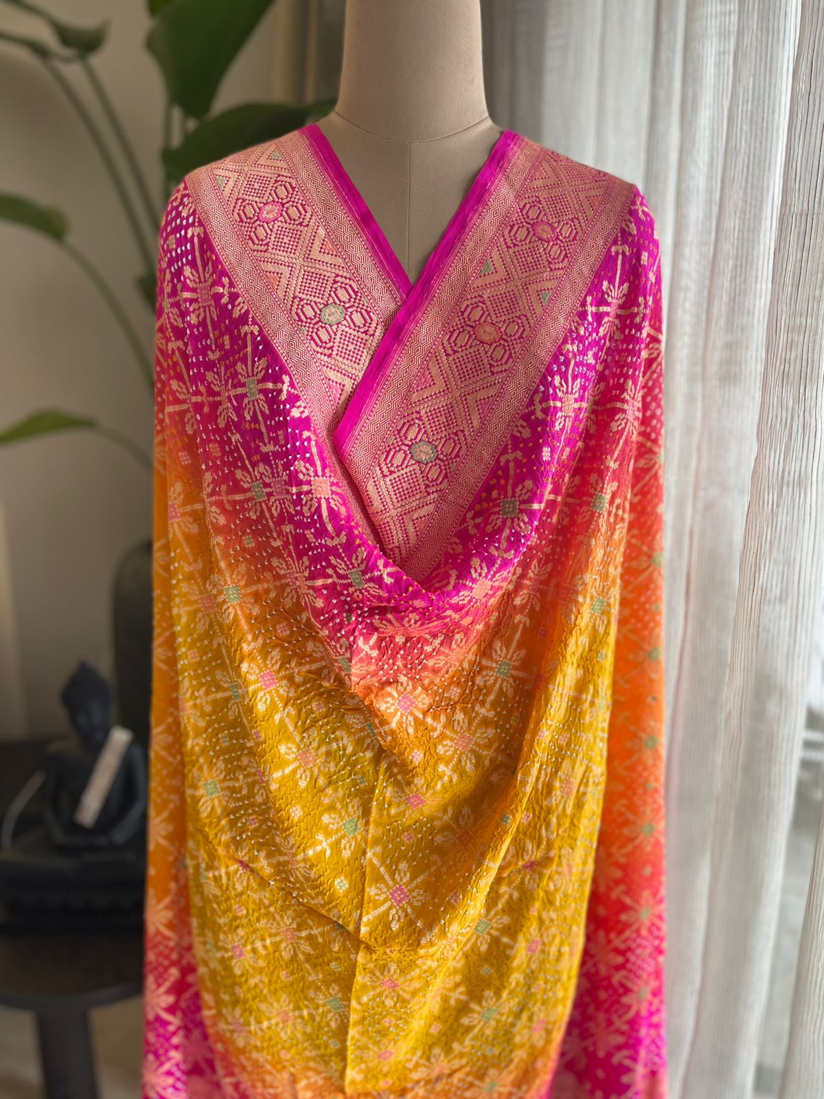 Siya - Hindu Goddess Sita Meenakari Dupatta