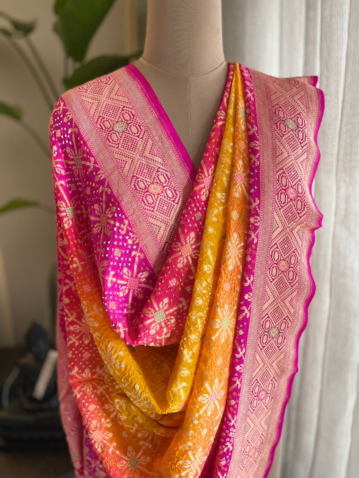 Siya - Hindu Goddess Sita Meenakari Dupatta