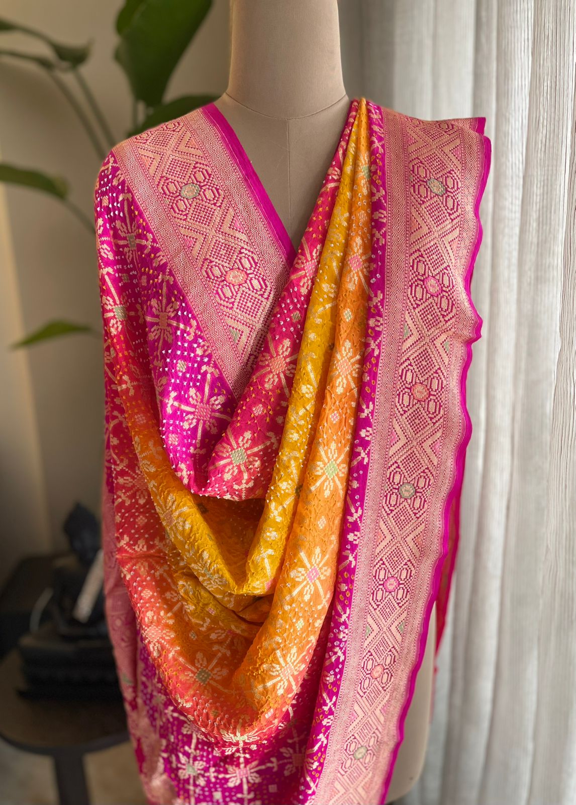 Siya - Hindu Goddess Sita Meenakari Dupatta