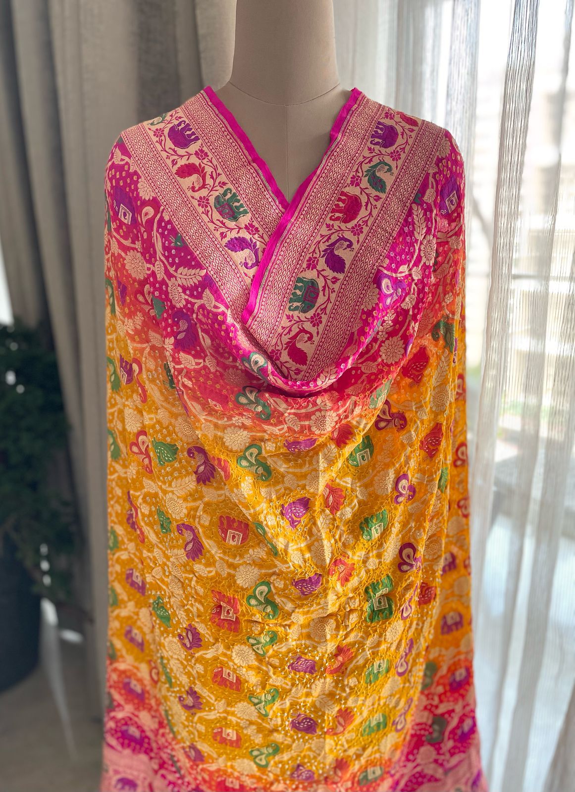 Ikshita - The Visible One Meenakari Motif Dupatta
