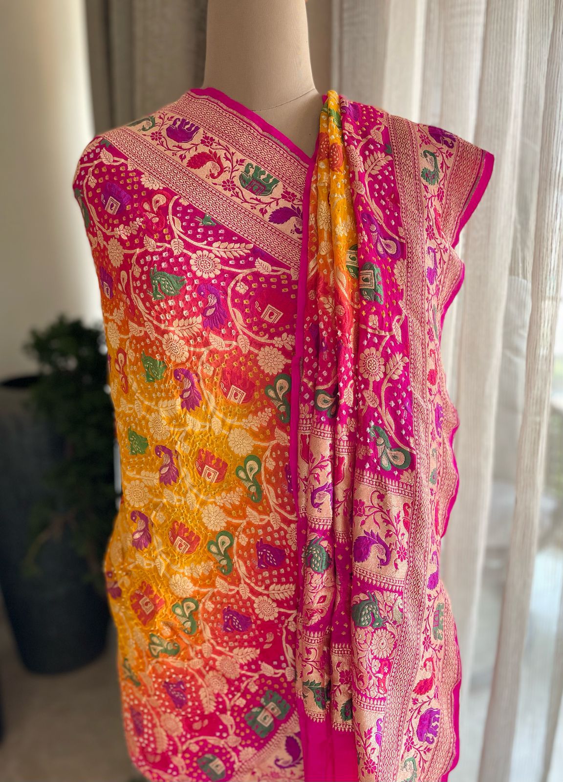 Ikshita - The Visible One Meenakari Motif Dupatta