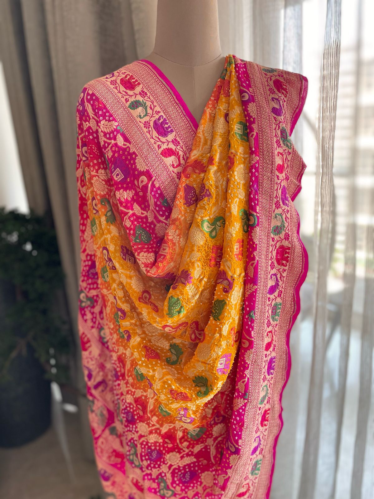 Ikshita - The Visible One Meenakari Motif Dupatta