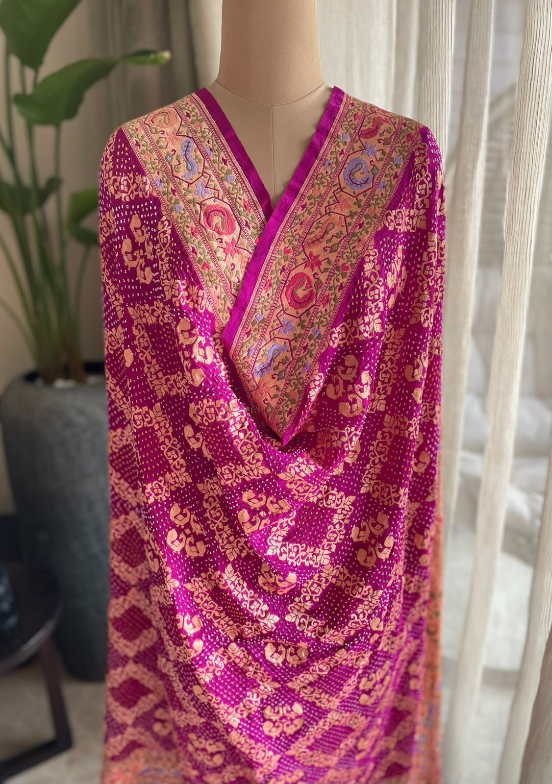 Astha - Devotional Faith Meenakari Motif Dupatta