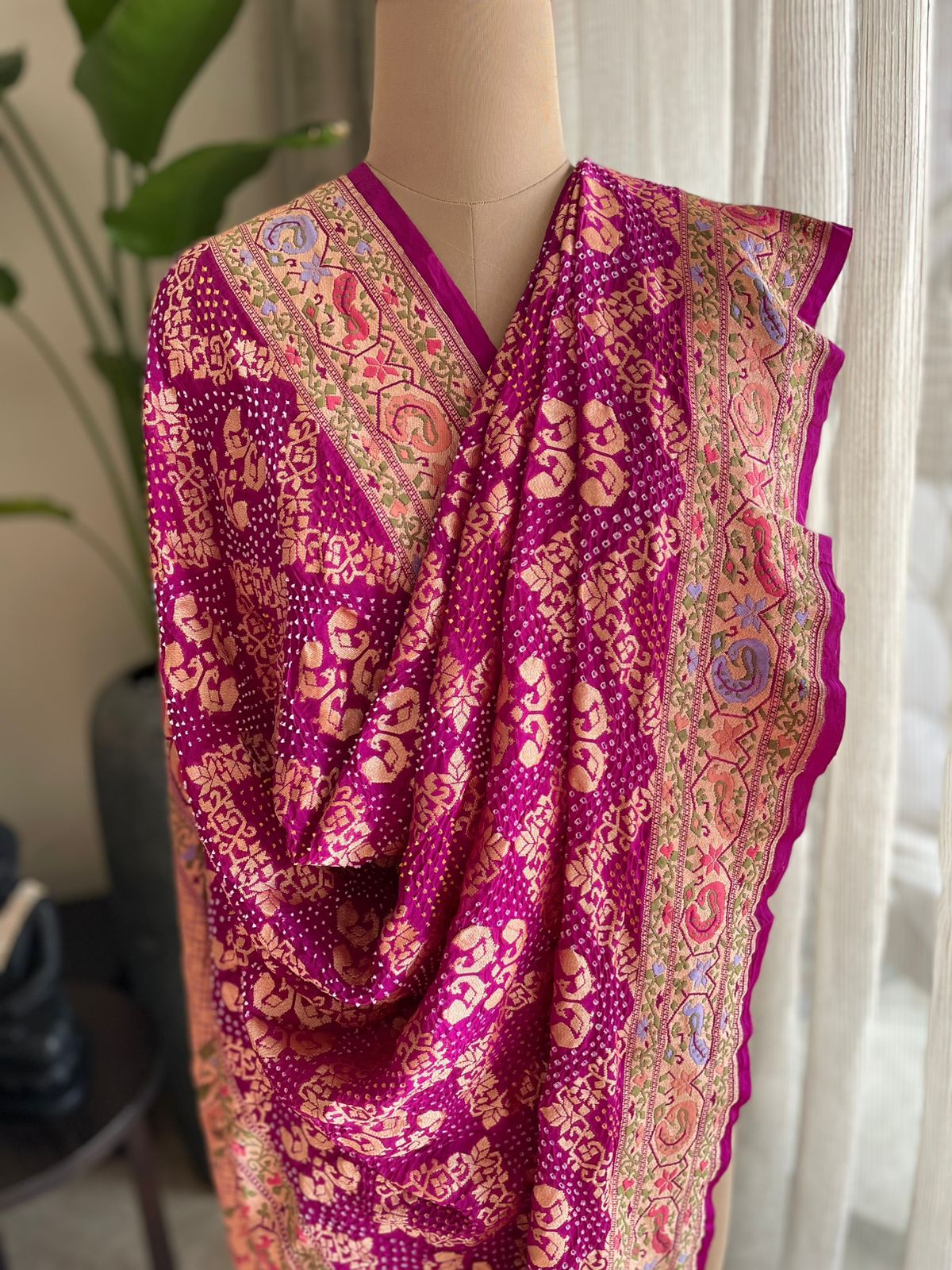 Astha - Devotional Faith Meenakari Motif Dupatta