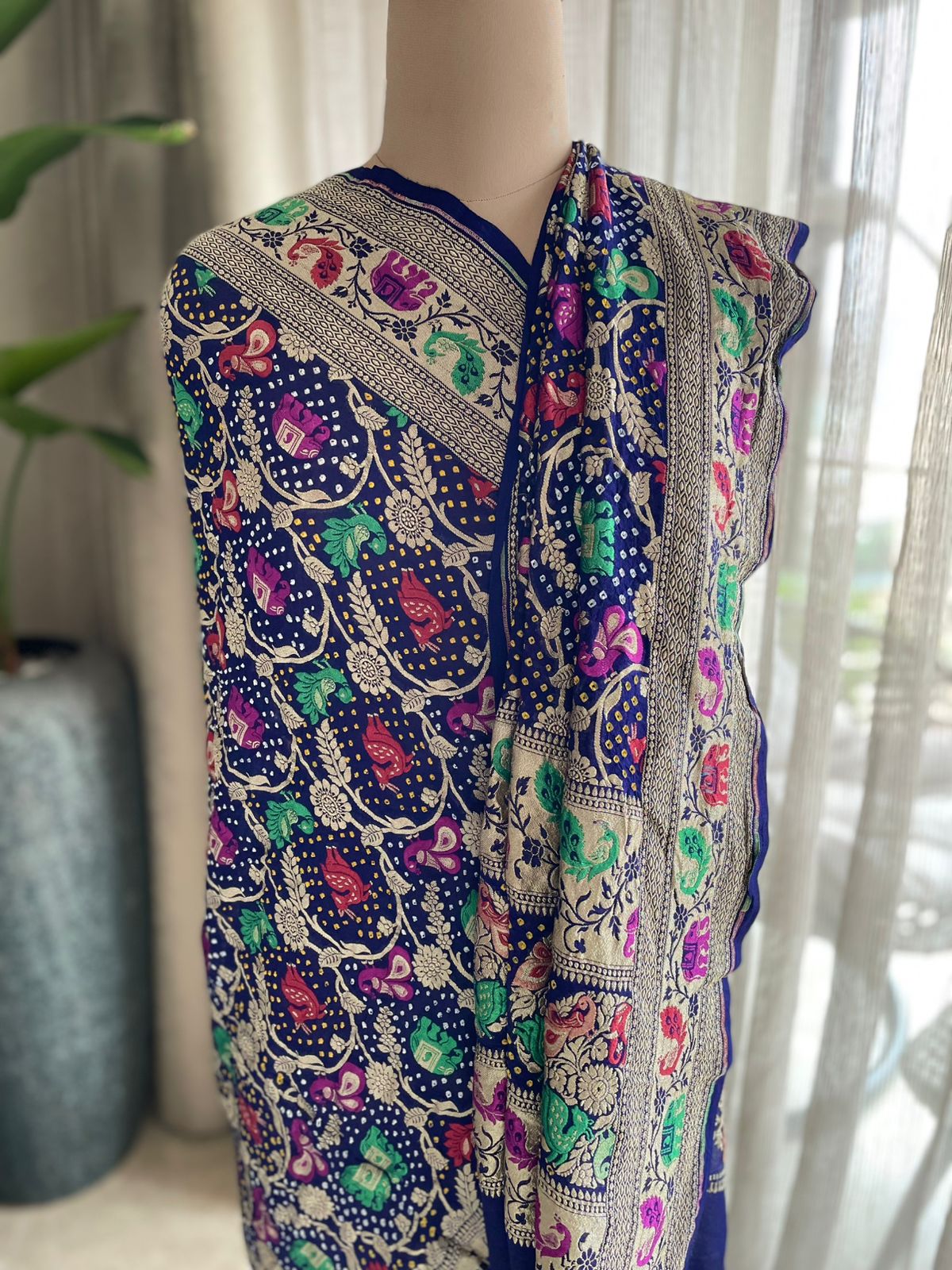 Rajwada - Bespoke Royalty Meenakari Motif Dupatta