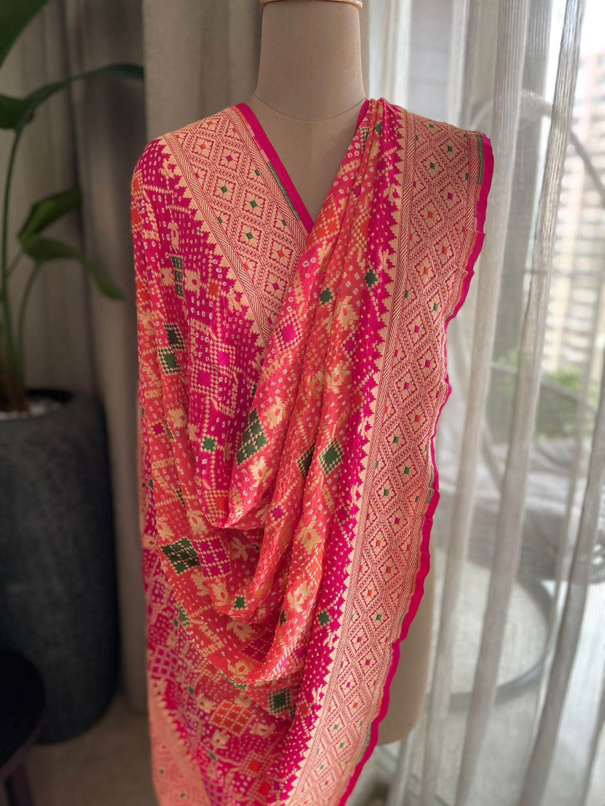 Anika - Goddess Durga Meenakari Dupatta