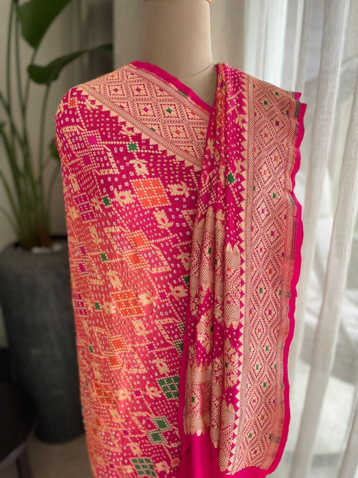 Anika - Goddess Durga Meenakari Dupatta