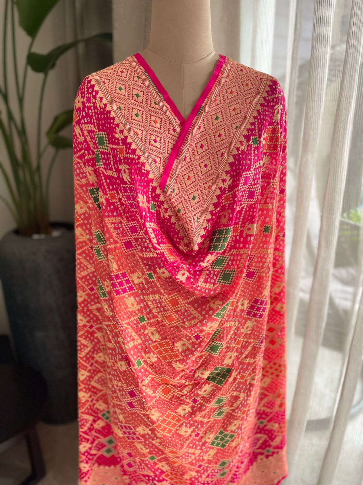 Anika - Goddess Durga Meenakari Dupatta