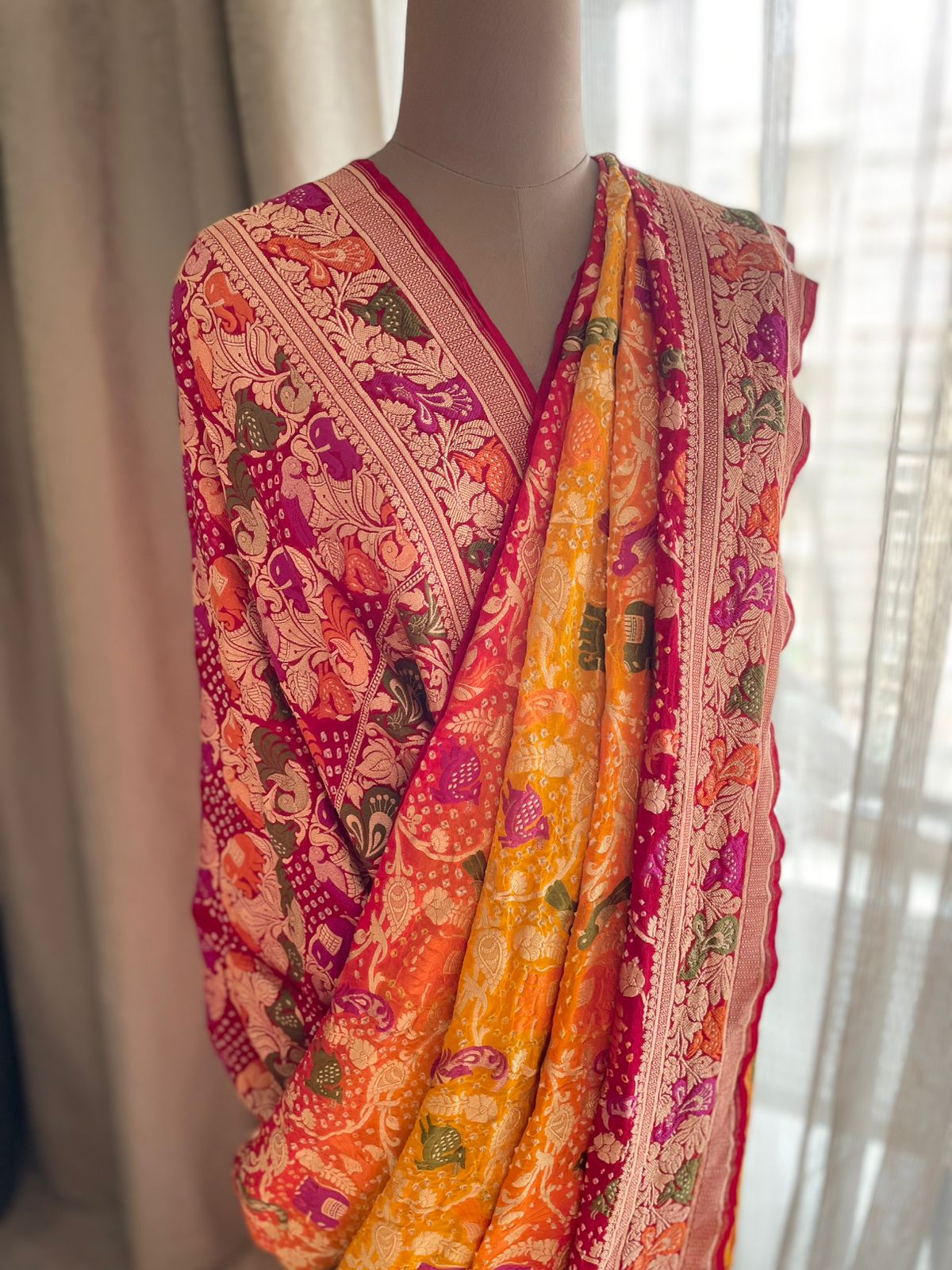 Shehzadi - The Charming Princess Meenakari Motif Saree
