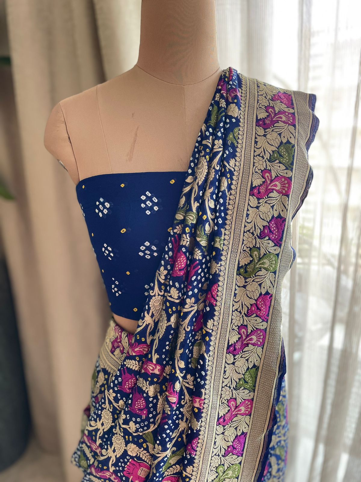 Varsha - Mystical Rain Meenakari Motif Saree